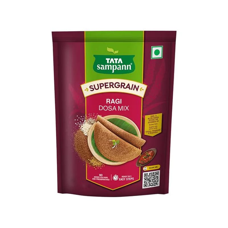 Tata Sampann Supergrain Ragi Dosa Mix Instant Ready To Cook