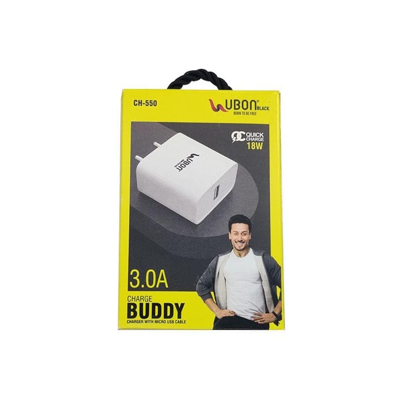 Ubon Buddy charger with micro USB Cable 18 W (CH-550)