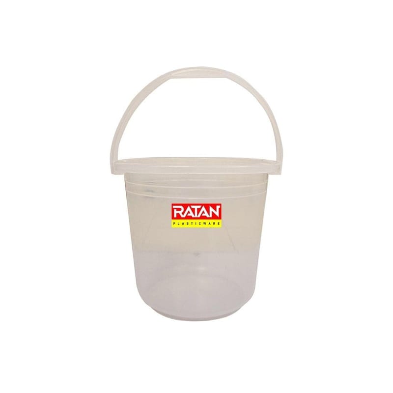 16 Litres Hard Plastic Strong Buckets Transparent