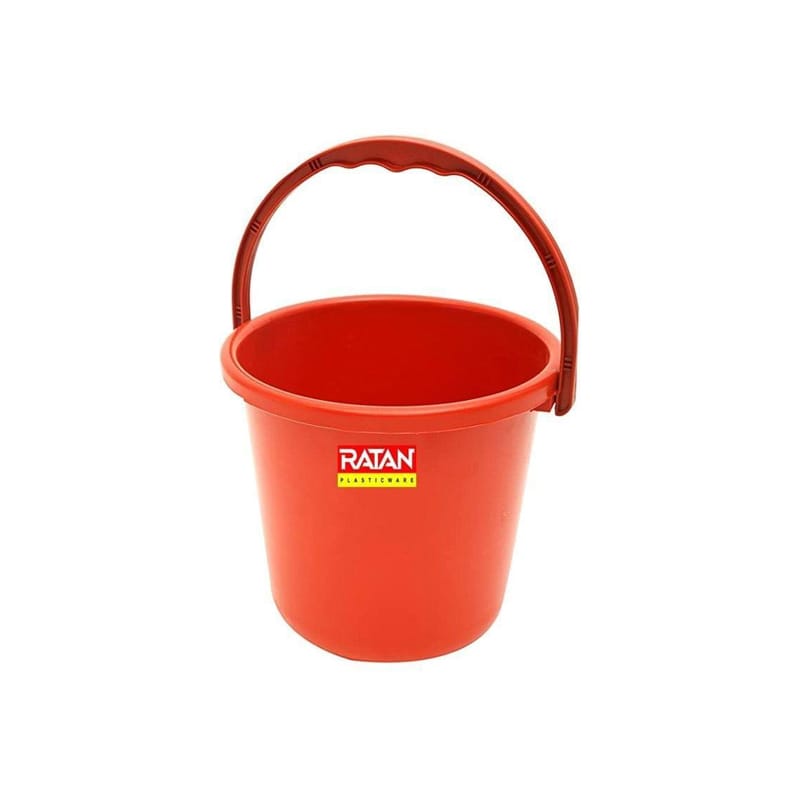Ratan Hard Plastic Strong Buckets Red